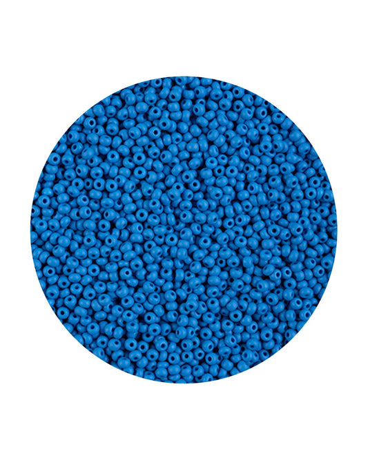 Perles de rocaille Preciosa Permalux 11/0 teintes en bleu craie mat, sachets de 23 g