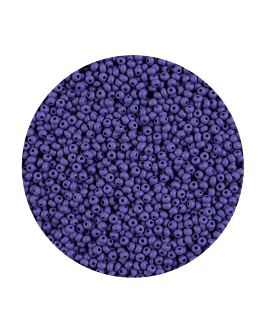 Perles de rocaille Preciosa Permalux 11/0, craie teintée, violet foncé mat, sachets de 23 g