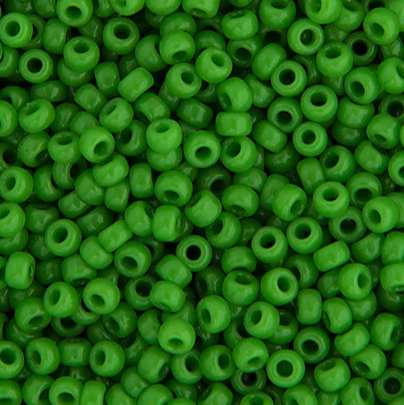 Miyuki Seed Bead 15/0 Green Pea Opaque, 22g vial