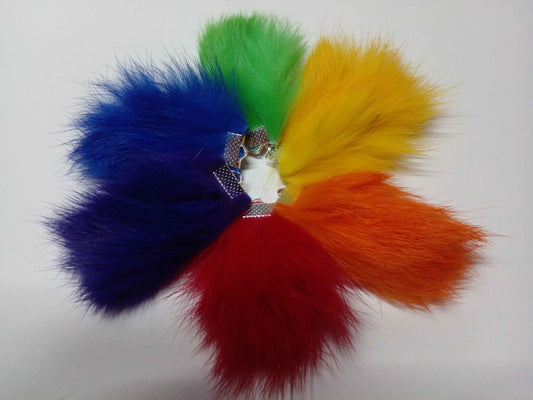 Rainbow Rabbit Embellishment Set of 6 Colors