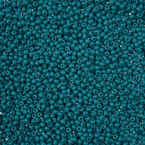 10/0 Preciosa PermaLux Seed Bead Tiza teñida en verde azulado, frasco de 22 g