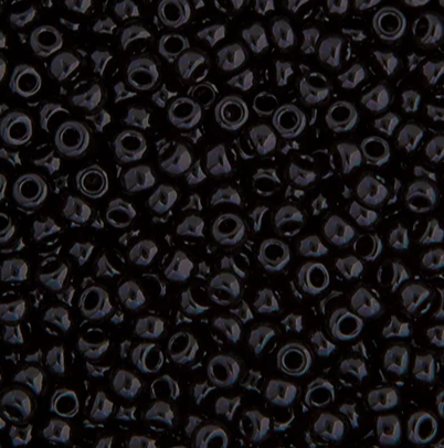 Miyuki Seed Bead 15/0 Black Opaque, 22g vial