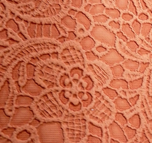 Burnt Orange Lace - 8*12 Inch Vinyl Backing Material