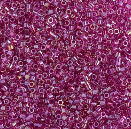 Delica 11/0 RD #2389 Fancy Lined Magenta 5.2g Vial