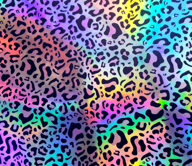 Holographic Animal Print - 8*12 Inch Vinyl Backing Material