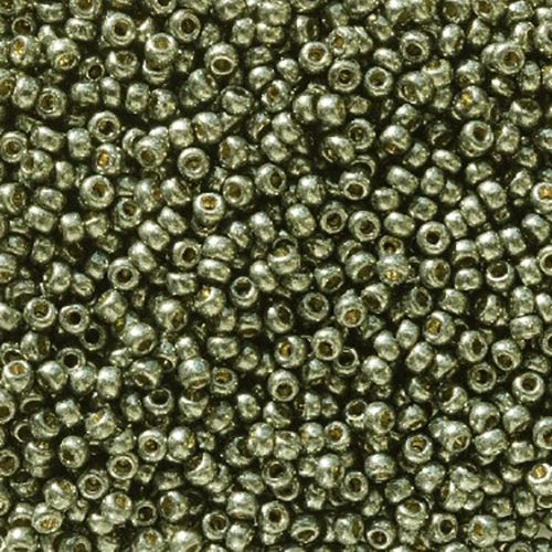 Perles de rocaille Miyuki 11/0 Duracoat Galvanisé Olivine