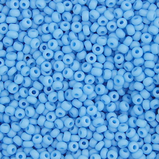 10/0 Perlas de Semillas Preciosa Opacas Azul Claro