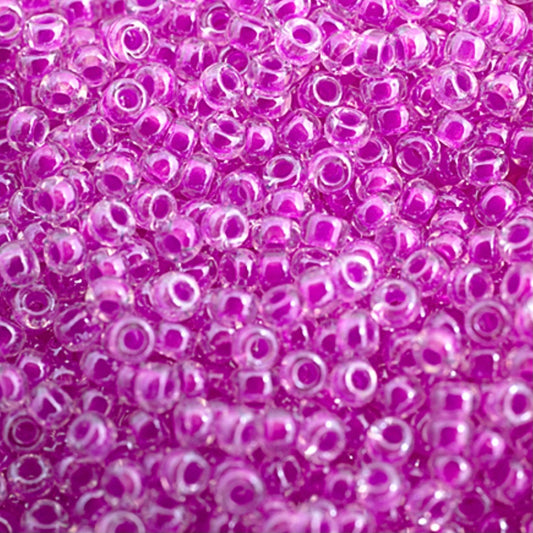 Perles de rocaille Miyuki 11/0 Violet Néon Lumineux C/L, flacon de 22 g