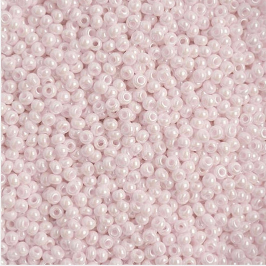 10/0 Preciosa Seed Beads Opaco Natural Rosa Lustre