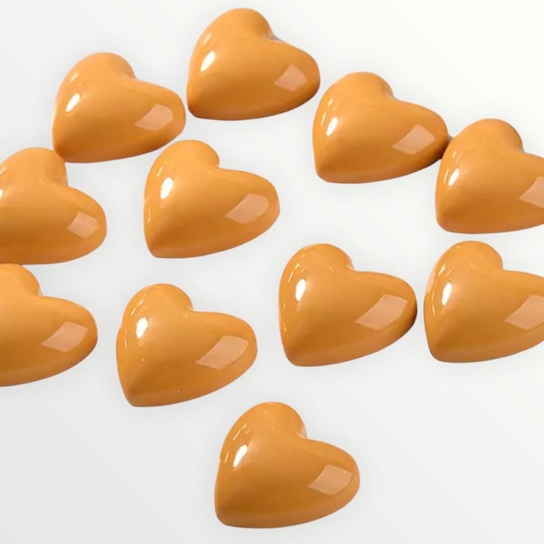 Gemas de resina brillante con forma de corazón de 18 mm para pegar. Se venden en pares (consulte las opciones de color)