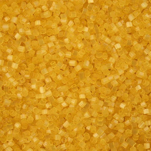 Perlas de Solgel de color amarillo satinado Preciosa de 2 cortes 10/0, vial de 13 g