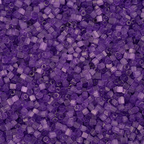 Perles Preciosa 10/0 2-Cut Satin Grape Solgel, flacon de 13 g