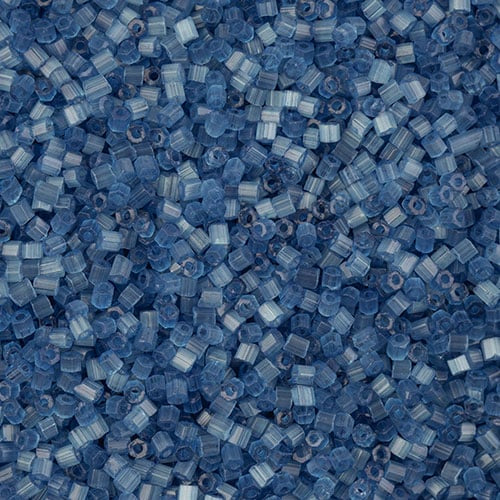 Perles Preciosa 10/0 2-Cut Satin Blue Solgel, flacon de 13 g