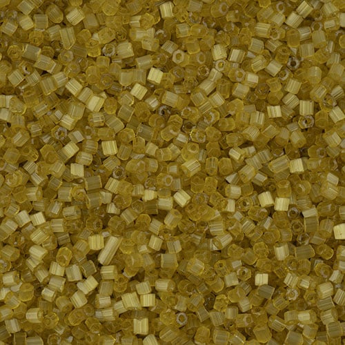 Perles Preciosa 10/0 2-Cut Satin Mustard Solgel, flacon de 13 g