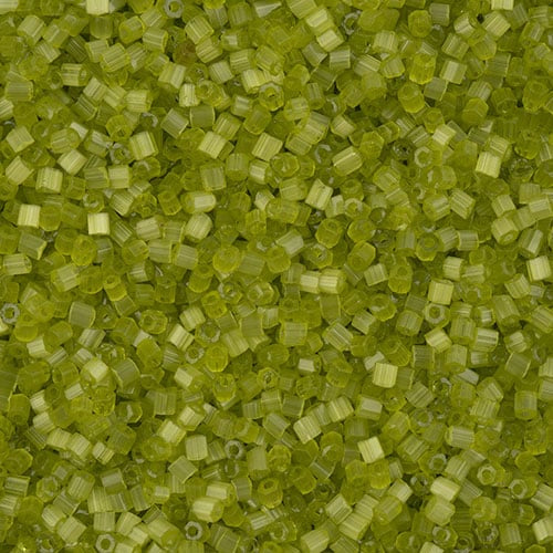 Perles Preciosa 10/0 2-Cut Satin Light Green Solgel, flacon de 13 g