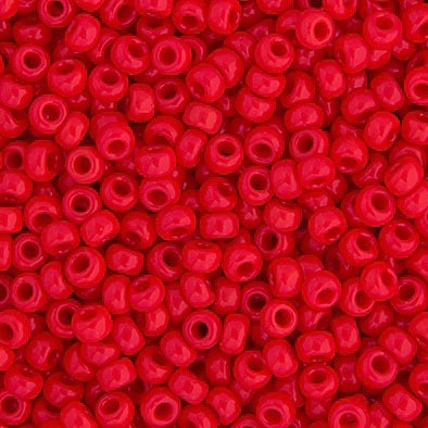 Perles de rocaille Miyuki 11/0 Rouge opaque, vendues en sachets de 22 g ou en flacons de 22 g