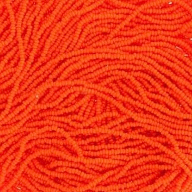 Perle Preciosa (tchèque) taille Charlotte 13/0 opaque orange enfilée