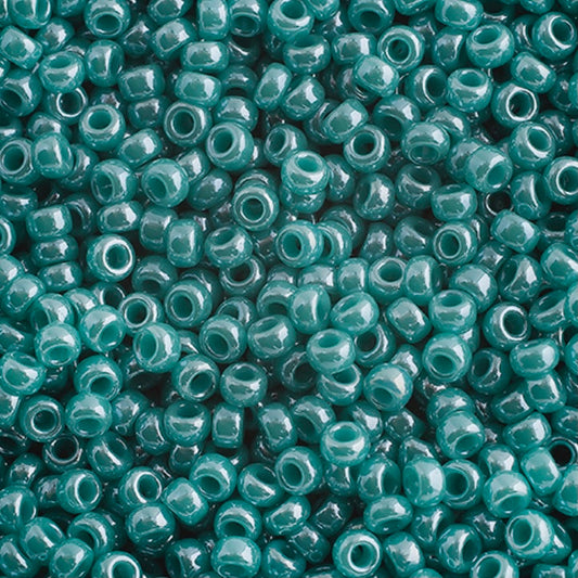 Perles de rocaille Miyuki 11/0, turquoise, vert, opaque, lustre, sachet de 22 g