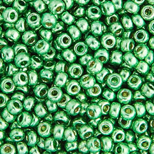 Perles de rocaille Miyuki 11/0 Duracoat Galvanized Vert menthe foncé