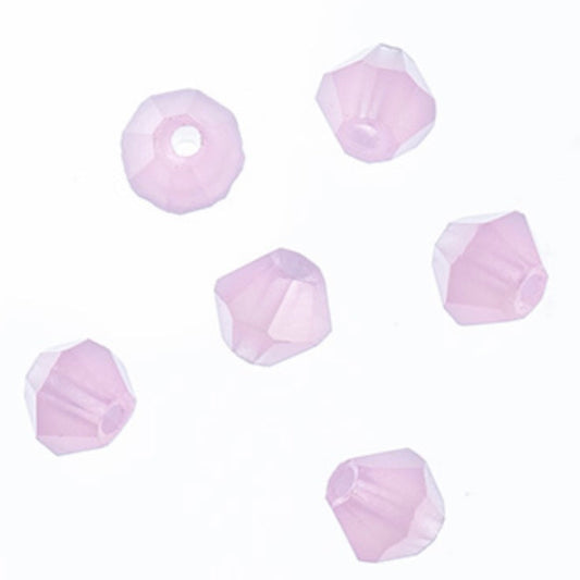 Crystal Lane Bicone 2 brins 7 pouces (environ 96 pièces) 4 mm rose opaque