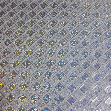 Iridescent White Diamonds - 8*12 Inch Vinyl Backing Material