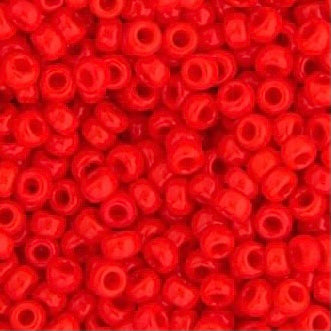 Perles de rocaille Miyuki 11/0 Rouge vermillon opaque, sachet de 22 g